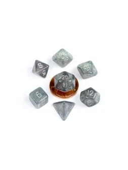 Compra FanRoll Mini Pack de Dados Stardust Gray with Silver Numbers de