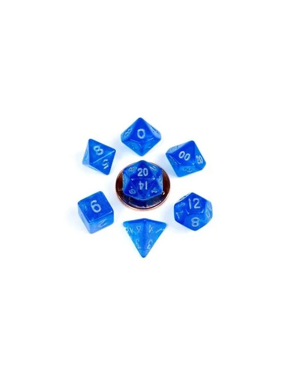 Compra FanRoll Mini Pack de Dados Stardust Blue with Silver Numbers de