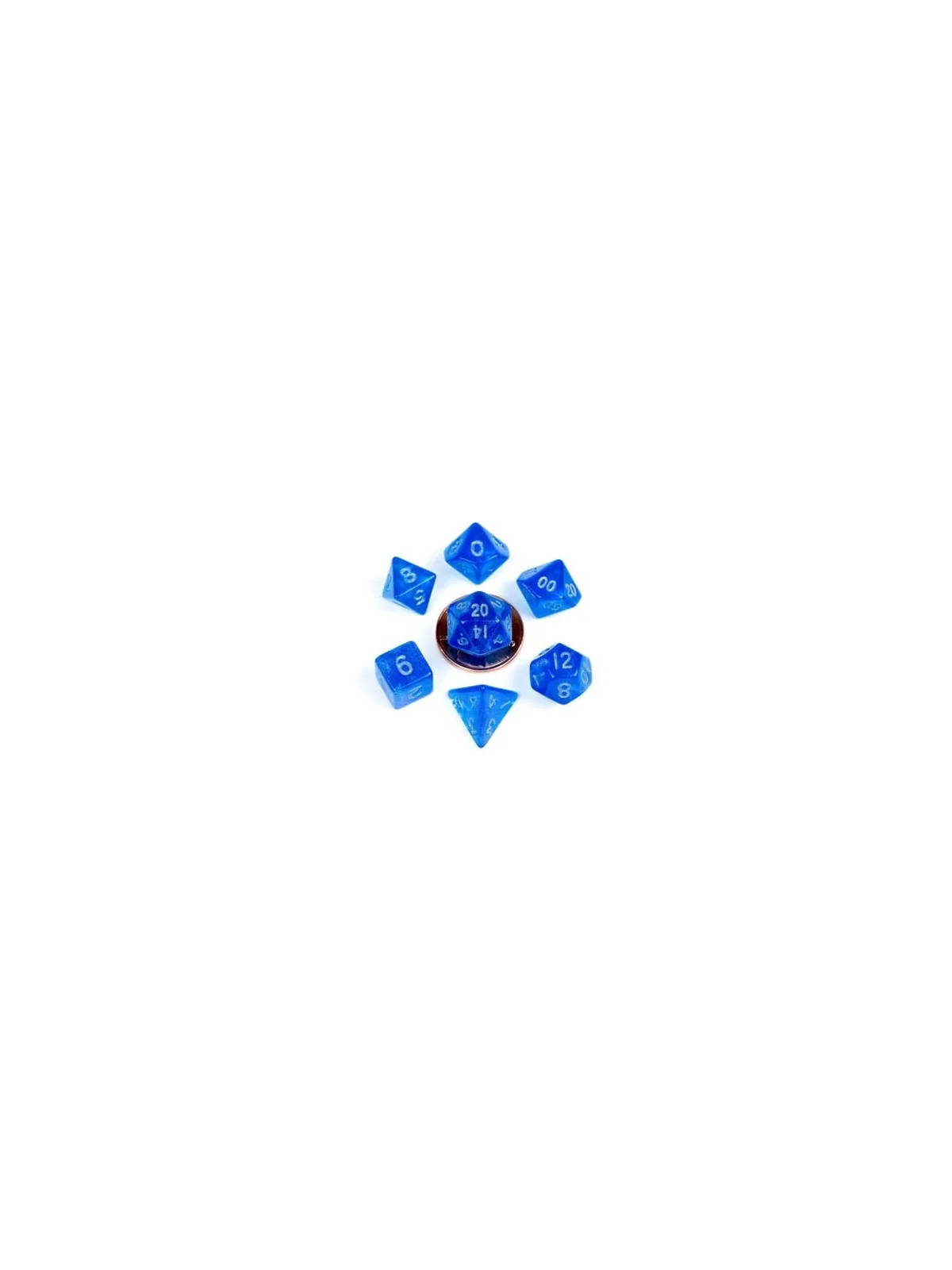 Compra FanRoll Mini Pack de Dados Stardust Blue with Silver Numbers de