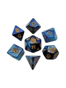 Compra FanRoll Mini Pack de Dados Blue/Light Blue with Gold Numbers de