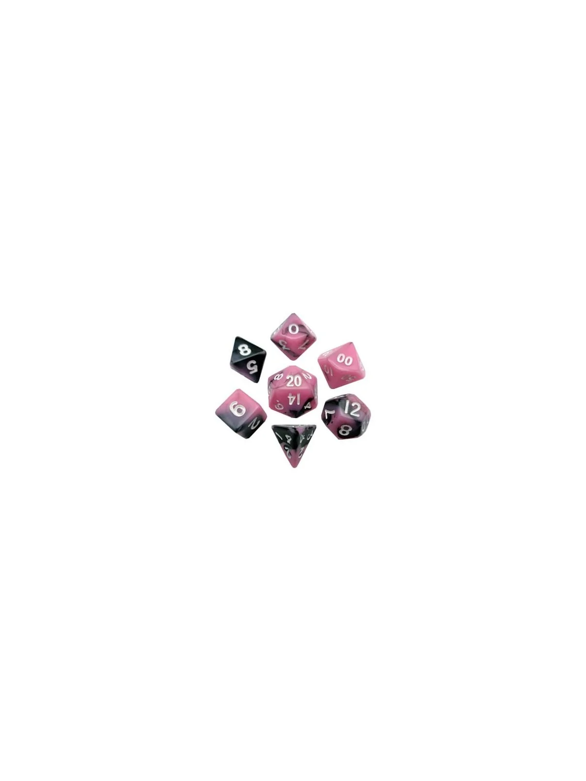 Compra FanRoll Mini Pack de Dados Pink/Black with White Numbers de Fan