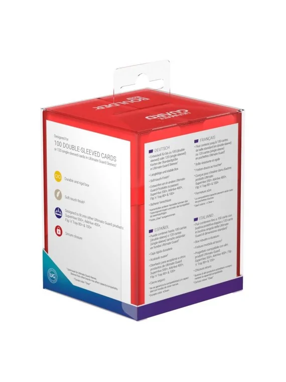Compra Ultimate Guard Boulder Deck Case 100+ Tamaño Estándar Ruby de U