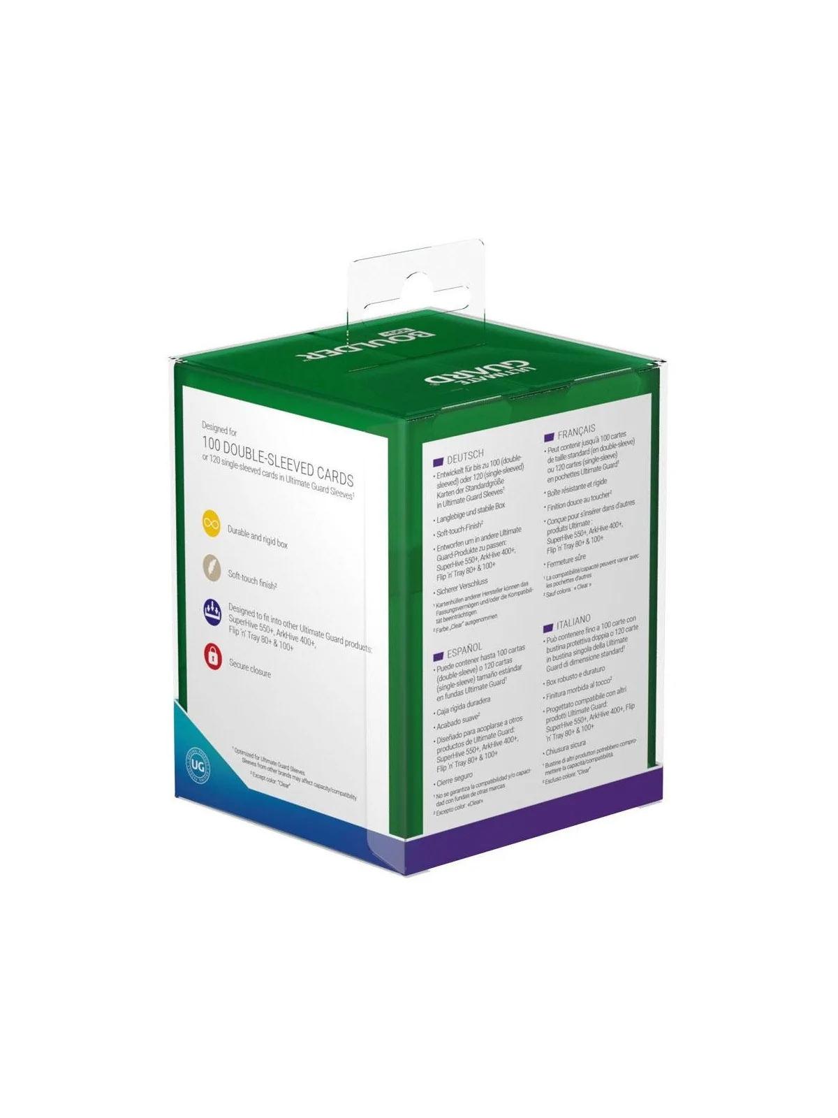 Compra Ultimate Guard Boulder Deck Case 100+ Tamaño Estándar Emerald d