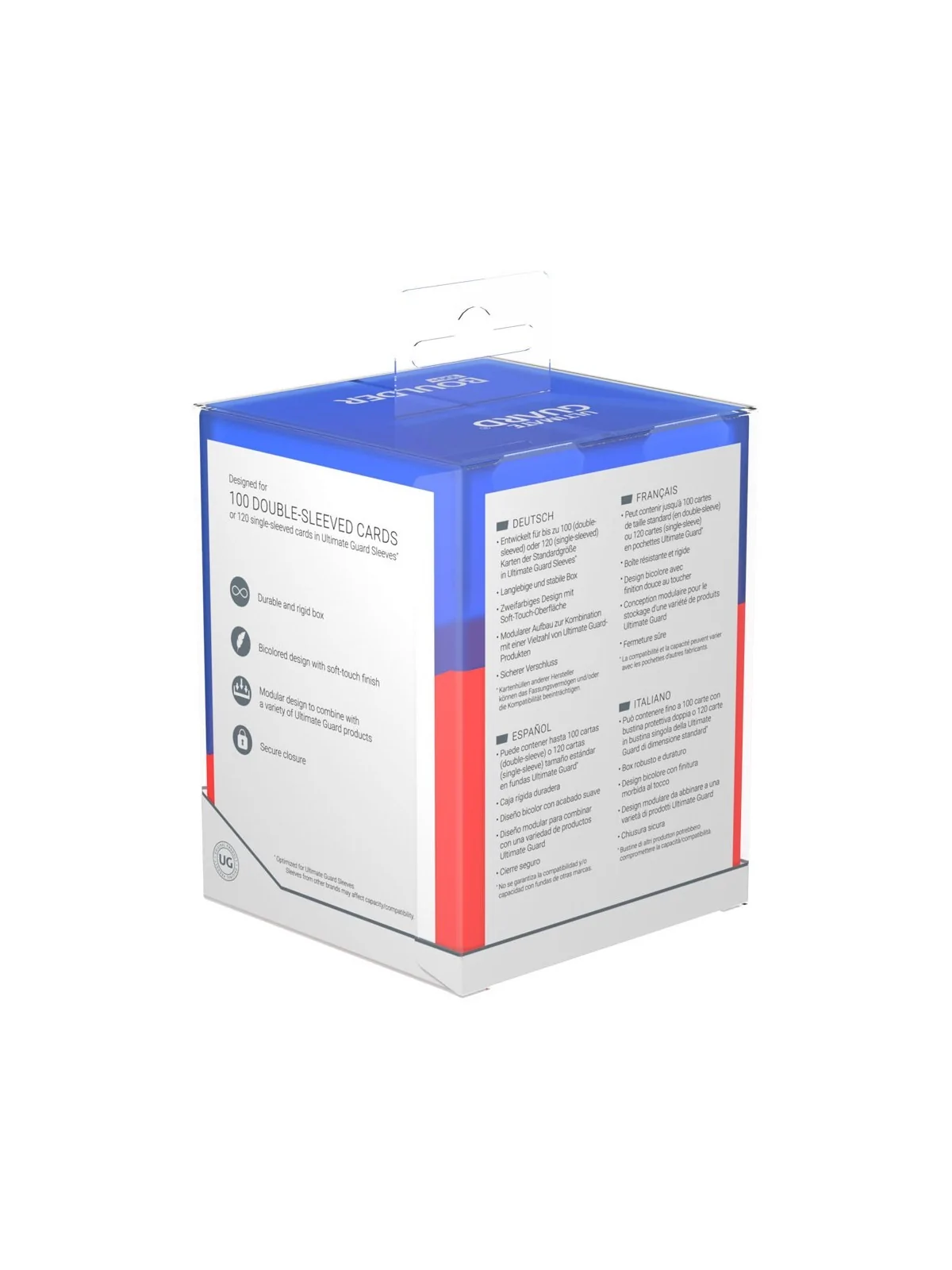 Compra Ultimate Guard Boulder Deck Case 100+ SYNERGY Azul/Rojo de Ulti