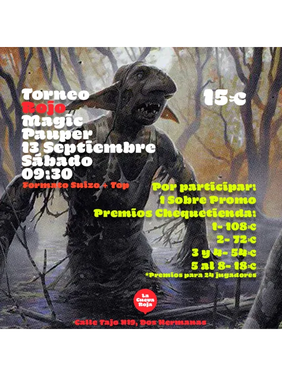 Compra Torneo Rojo Magic Pauper - 13 Septiembre de  al mejor precio (1