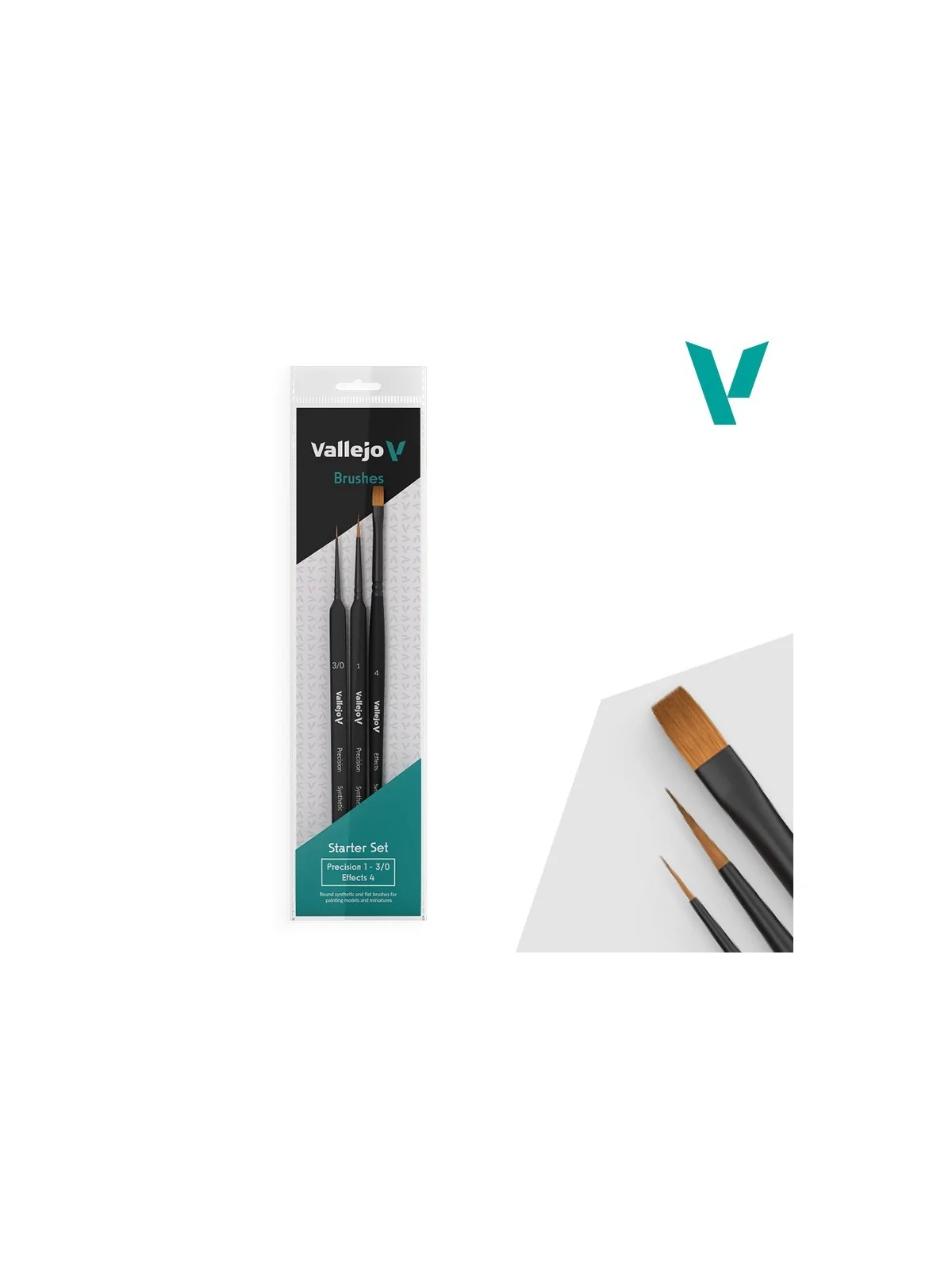 Compra Vallejo Precision Starter Set: Pelo Sintético - Mango Triangula
