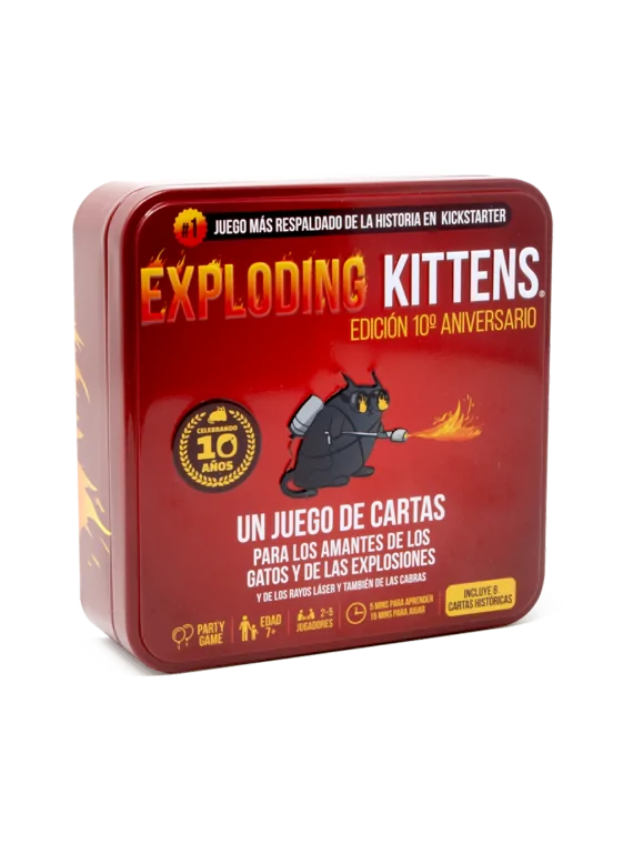 Compra Exploding Kittens: Edicion 10 Aniversario de Exploding Kittens  Compra Exploding Kittens: Edicion 10 Aniversario de Exploding Kittens