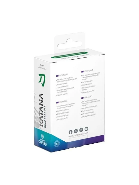 Compra Ultimate Guard Katana Sleeves Tamaño Estándar Jade Garden (100)