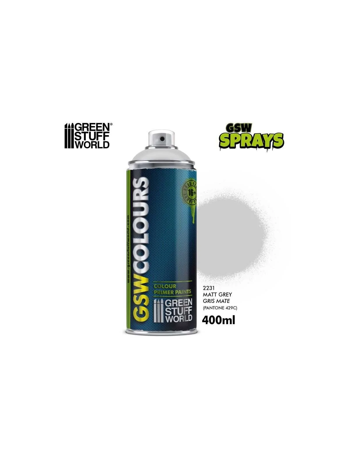 Compra Imprimacion Gris Spray Mate Green Stuff World 400ml de Green St