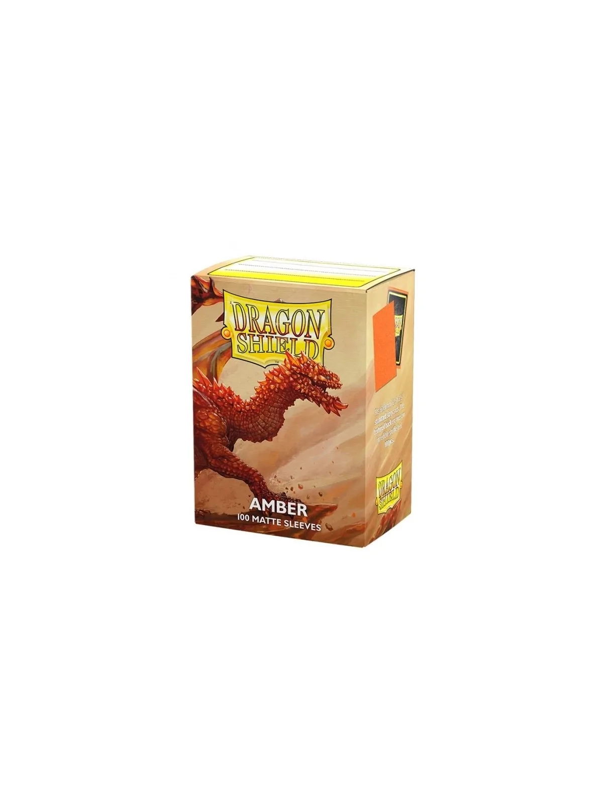 Compra Dragon Shield Standard Matte Naranja Amber (100 Fundas) de Drag