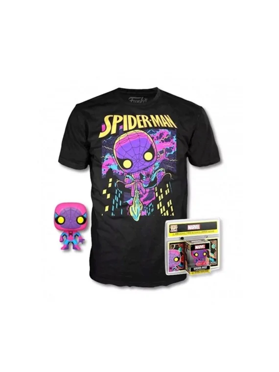 Compra Funko POP! Pop&Tee Marvel Spiderman Black Light Funko+Camiseta 