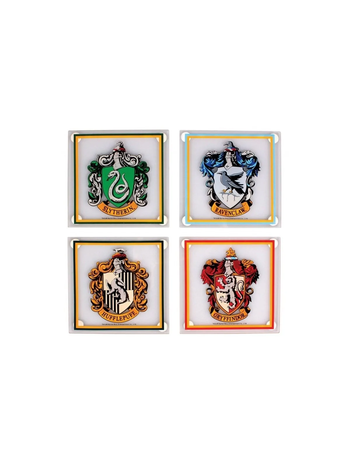 Compra Set de 4 Posavasos Casas Hogwarts Harry Potter de Half moon bay