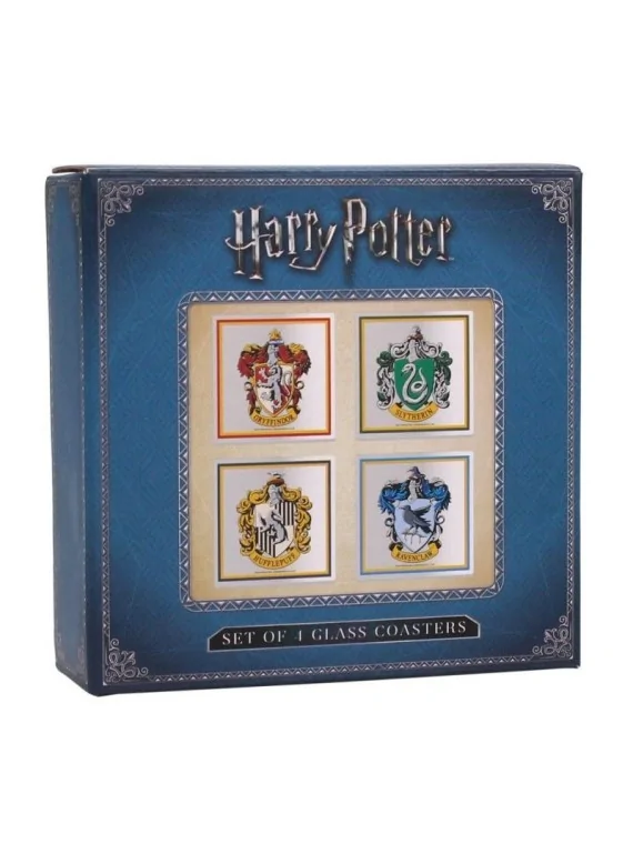 Compra Set de 4 Posavasos Casas Hogwarts Harry Potter de Half moon bay