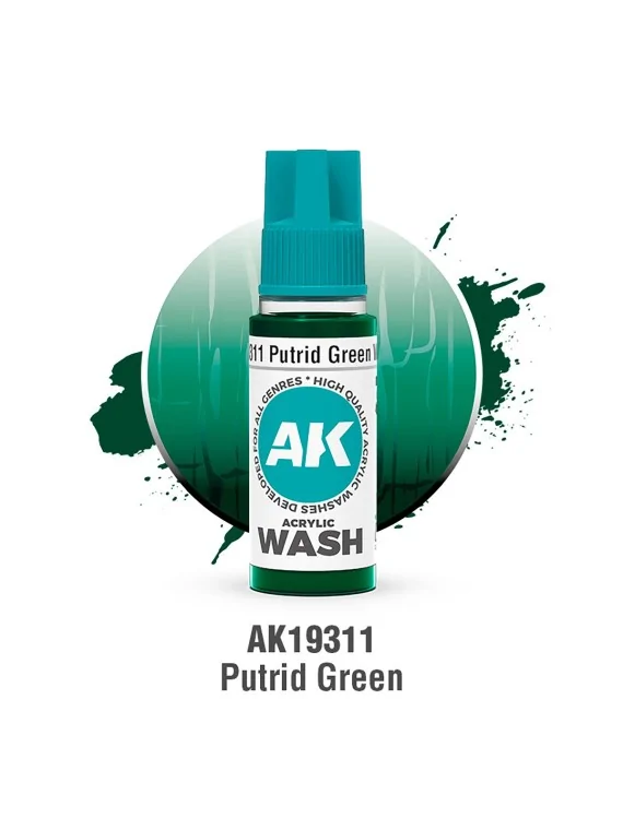 Compra Putrid Green: Acrylic Wash (AK19311) de AK Interactive al mejor