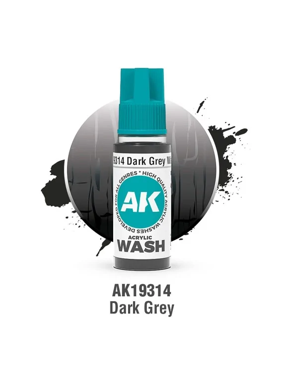 Compra Dark Grey: Acrylic Wash (AK19314) de AK Interactive al mejor pr
