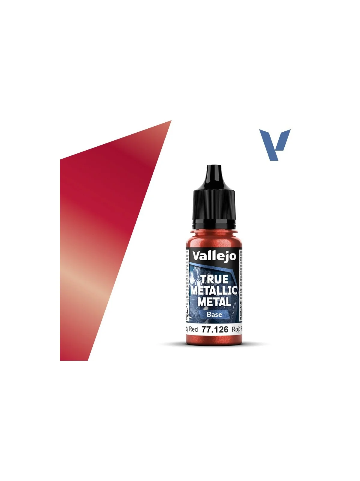 Compra Rojo Rubí True Metallic Metal Base Vallejo 18ml (77126) de Vall