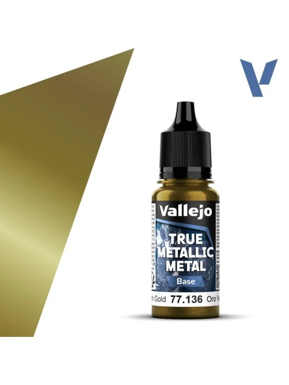 Compra Oro Verde True Metallic Metal Base Vallejo 18ml (77136) de Vall
