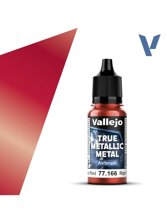 Compra Rojo Rubí True Metallic Metal Airbrush Vallejo 18ml (77166) de 