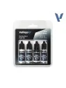 Compra Set 4 Colores Plata de Ley True Metallic Metal Vallejo 18ml (77