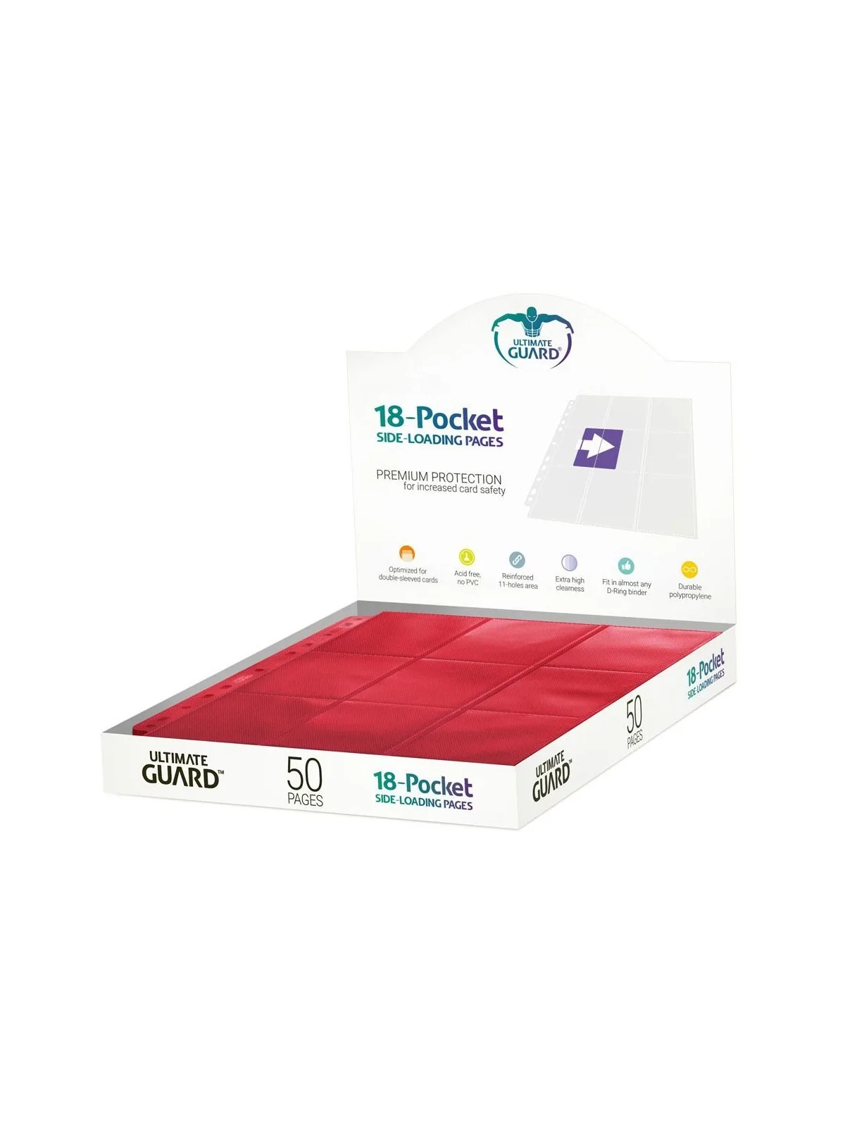 Compra Ultimate Guard 18-Pocket Pages Side-Loading Rojo (1) de Ultimat