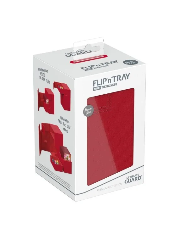 Compra Ultimate Guard Flip'n'Tray 100+ XenoSkin Monocolor Rojo de Ulti