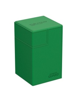 Ultimate Guard Flip'n'Tray 100+ XenoSkin Monocolor Verde de Ultimate Guard en Cajas para Cartas | La Cueva Roja