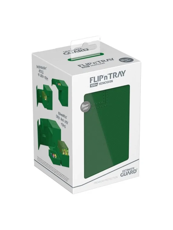 Compra Ultimate Guard Flip'n'Tray 100+ XenoSkin Monocolor Verde de Ult