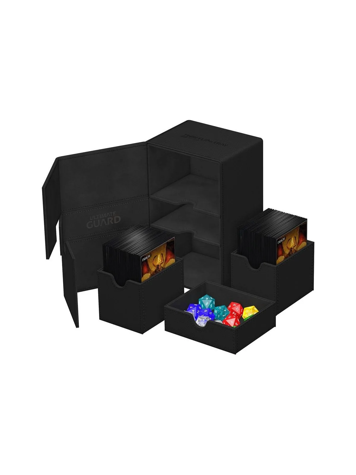 Compra Ultimate Guard Twin Flip'n'Tray 160+ XenoSkin Monocolor Negro d
