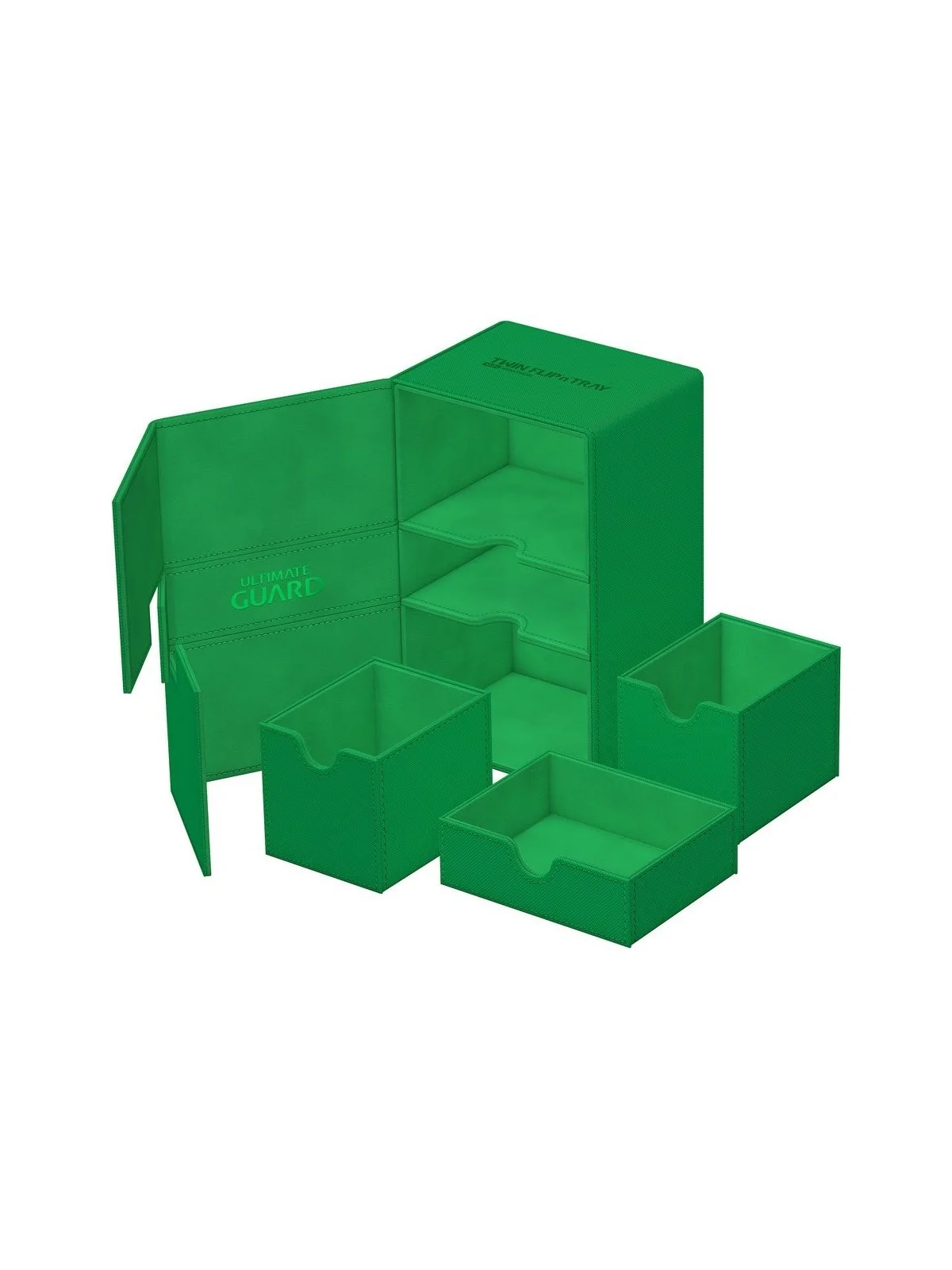 Compra Ultimate Guard Twin Flip'n'Tray 160+ XenoSkin Monocolor Verde d