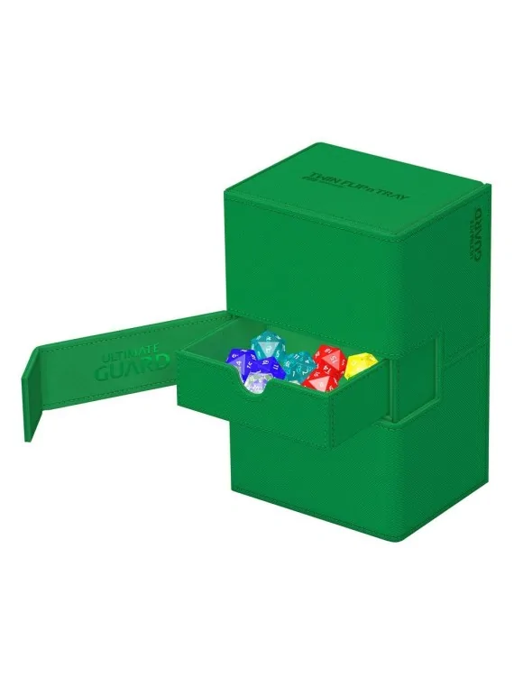 Compra Ultimate Guard Twin Flip'n'Tray 160+ XenoSkin Monocolor Verde d