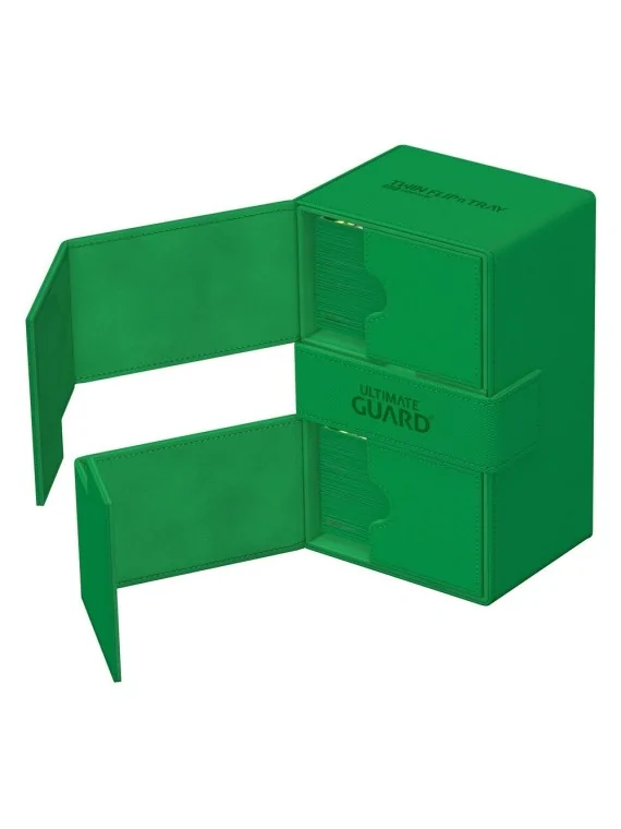 Compra Ultimate Guard Twin Flip'n'Tray 160+ XenoSkin Monocolor Verde d