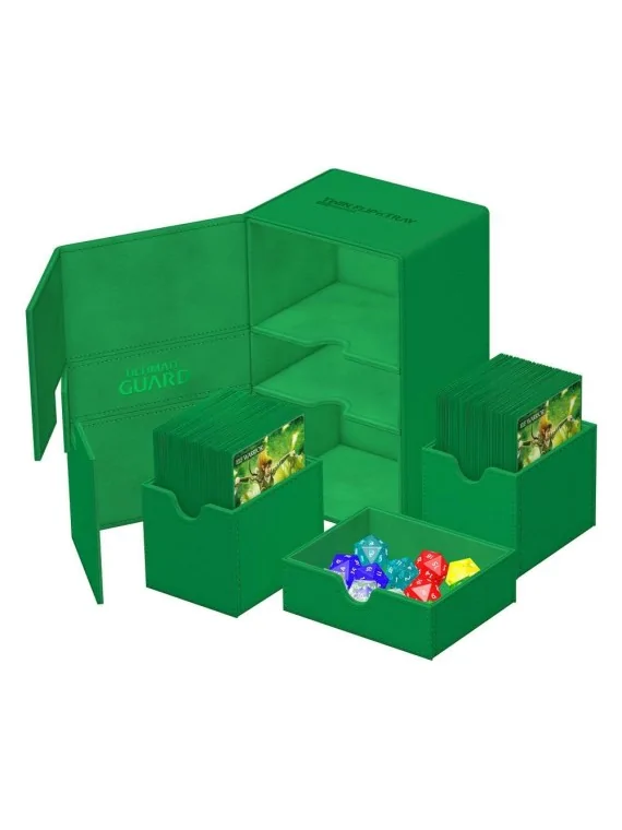 Compra Ultimate Guard Twin Flip'n'Tray 160+ XenoSkin Monocolor Verde d