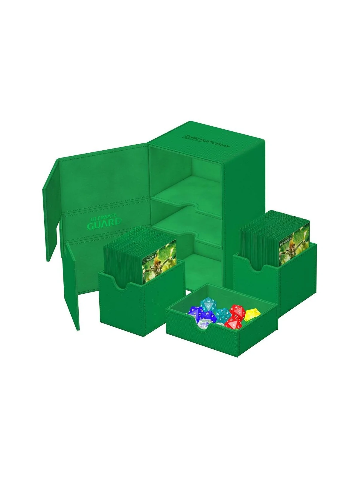 Compra Ultimate Guard Twin Flip'n'Tray 160+ XenoSkin Monocolor Verde d