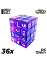 Compra 36 Dados D6 12mm: Azul/Lila Transparente de Green Stuff World a