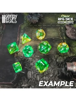 Compra 12 Dados D6 16mm: Azul/Turquesa Transparente de Green Stuff Wor