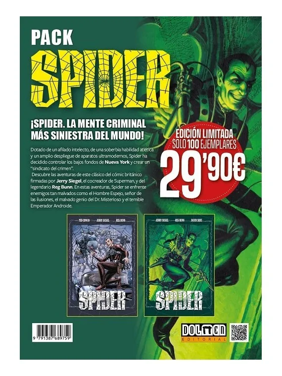 Compra Pack The Spider Vol. 1 y 2 de DOLMEN EDITORIAL al mejor precio 