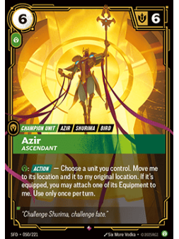 Azir, Ascendant (V.1 - Rare) de Riftbound en 02 - Spiritforged | La Cueva Roja