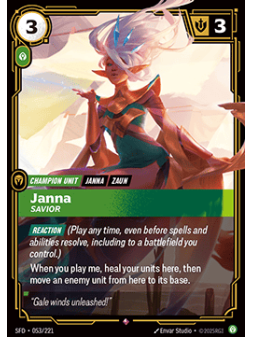 Janna, Savior de Riftbound en 02 - Spiritforged | La Cueva Roja