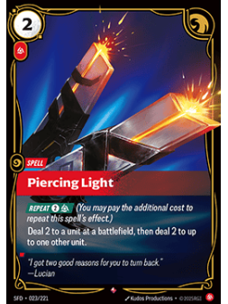 Piercing Light de Riftbound en 02 - Spiritforged | La Cueva Roja