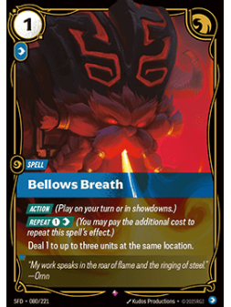 Bellows Breath de Riftbound en 02 - Spiritforged | La Cueva Roja