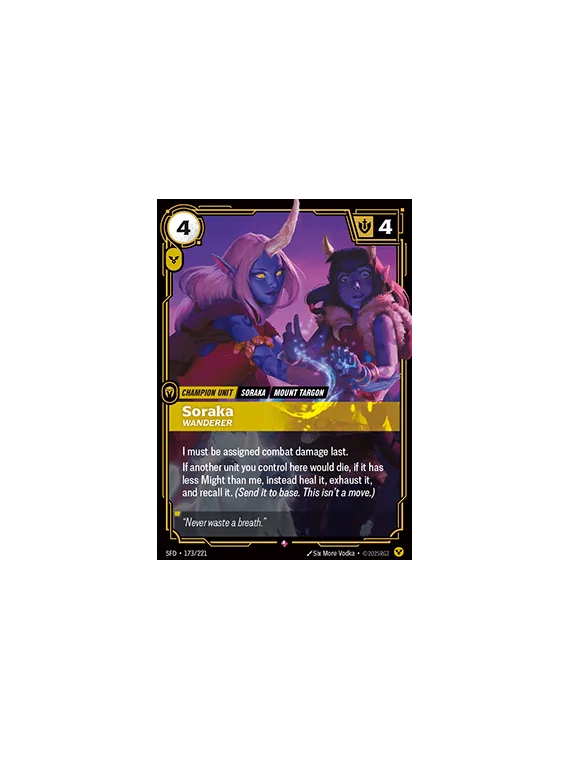 Compra Soraka, Wanderer (V.1 - Rare) de Riftbound al mejor precio (0,2