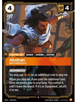 Compra Akshan, Mischievous de Riftbound al mejor precio (1,00 €)