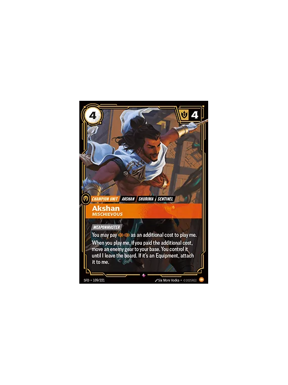 Compra Akshan, Mischievous de Riftbound al mejor precio (1,00 €)