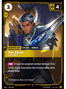 Xin Zhao, Vigilant de Riftbound en 02 - Spiritforged | La Cueva Roja