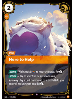 Here to Help de Riftbound en 02 - Spiritforged | La Cueva Roja