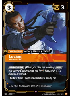 Compra Lucian, Merciless (V.1 - Rare) de Riftbound al mejor precio (0,
