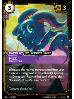 Fizz, Trickster de Riftbound en 02 - Spiritforged | La Cueva Roja