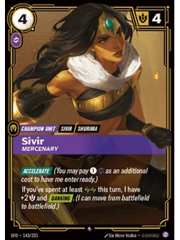 Compra Sivir, Mercenary (V.1 - Rare) de Riftbound al mejor precio (0,2
