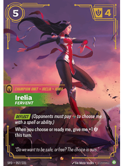 Irelia, Fervent (V.1 - Epic) de Riftbound en 02 - Spiritforged | La Cueva Roja