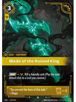 Blade of the Ruined King de Riftbound en 02 - Spiritforged | La Cueva Roja